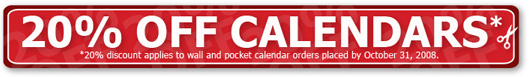 Save 20% on Calendars! Order Now!